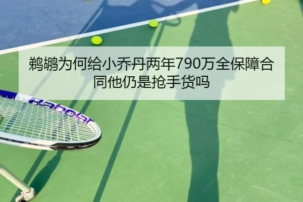 鹈鹕为何给小乔丹两年790万全保障合同他仍是抢手货吗